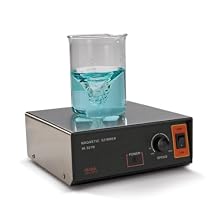 Hanna Instruments HI 301N Stainless Steel Two-Speed Magnetic Stirrer with Speedsafe and Magnetic Stir Bar, 180mm Length x 180mm Width x 70mm Height, 100 - 1000rpm, 115/240 VAC, 0 to 50 Degree C