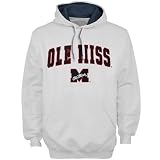 Mississippi Rebels White Classic Twill Hoody Sweatshirt