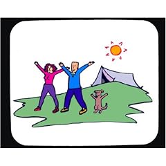Mauspad mit der Grafik: K�rper, Paar, Leute, Individuums, Personen, Camping, Person, Haustier, Menschen, Einzelpersonen, menschlich, Zelt, im Freien, Hund