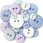 Doodlebug Multi Colored Button Assortment, Frosty