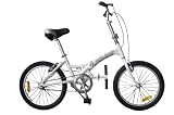 Glide Bikes Super Glider Adult Folding Balance Bike (White, 20-Inch)