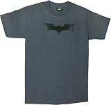 Batman The Dark Knight Bats Logo Men's Grey Tee Shirt
