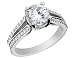 Cathedral Diamond Engagement Ring 1.79 Carat (ctw) in 18K Gold (Certified)
