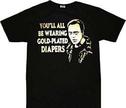 SNL Saturday Night Live Gold-Plated Diapers Black T-shirt Tee