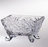 STARLITE 24% CRYSTAL FOOTED SQUARE BOWL