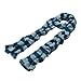Premium Long Soft Knit Striped Scarf, Blue