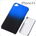 レイアウト iPhone4S用ウルトラスリムシェルジャケット/グラデーションブラックブルー RT-P4C6/BN