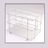 Taymor Buffet Utensil And Napkin Holder, Satin Nickel