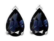 2.15 cttw Genuine Pear Shape Sapphire Earrings