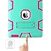 iPad 4 Case,iPad 2 Case,iPad 3 Case,BENTOBEN Kickstand Hybrid 3 In 1 Shockproof High Impact Resistant Heavy Duty Rugged Full Body Protective Case for iPad 2 3 4 Retina, Mint Green & Rose Red