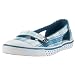 Skechers Cali Women's Lil'Bit Plaid Canvas Flat,White/Blue,9.5 M US