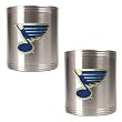 St. Louis Blues 2pc Stainless Steel Can Holder Set- Primary Logo NHL Hockey