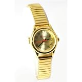 BOXX Damenuhr Goldfarben Mit Dehnbarem Armband.