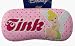 Disney's Tinkerbell Eye Glasses Protector Case 6 1/2" By 3" in Color Pink with Picture of Tinkerbell Sitting in Front of Case