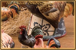 Lille Rooster Ceramic Salt Shaker Set