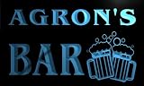 w038265-b AGRON Name Home Bar Pub Beer Mugs Cheers Neon Light Sign