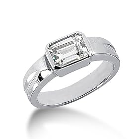 Buy 0.50 Ct Diamond Solitaire Ring Engagement SI3 H Emerald cut 14k Gold by dalesinc.com DALES Diamond Store
