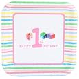 Party Supplies - Little Girl 1st Birthday 9" Dinner Plates (8)