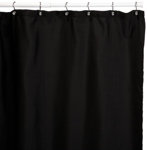 InterDesign Forma Ribbed Fabric Curtain Black