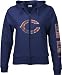 Chicago Bears -Navy- Women's Giant Logo Stretch Zip Hooded Sweatshirt