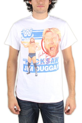Hacksaw Jim Duggan - Mens T-Shirt, Size: X-Large, Color: White