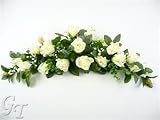 Review GT Decorations  / Artificial Silk Flower Rose Bud Eucalyptus Gypso Swag / Table Centrepiece (Cream) from GT Decorations