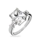 Emerald Cut CZ Engagement Ring