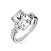 Emerald Cut CZ Engagement Ring
