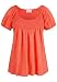 Avenue Plus Size Popcorn Smocked Eyelet Tunic (ROSE,18/20)