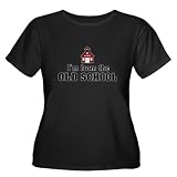 Artsmith, Inc. Womens Plus Scoop Drk T-Shirt I'm from The Old School