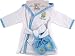 Luvable Friends Bath Robe with Slippers - Woven Terry in Blue