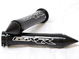 Suzuki GSXR Spiked Hand Grips w/ Logo GSXR Is Laser Etched Into the Hand Grips with bar ends sliders