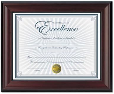 Burnes DAX N3246N1T Rosewood Document Frame, Wall-Mount, Plastic, 8 1/2 x 11