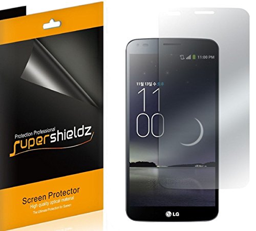 [6-Pack] SUPERSHIELDZ- Anti-Glare & Anti-Fingerprint (Matte) Screen Protector Shield For LG G Flex + Lifetime Replacements Warranty [6-PACK]- Retail Packaging