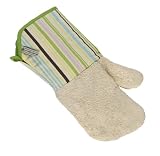 Le Creuset 14 Silicone Trim Mitt Green Stripe