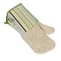 Le Creuset Silicone Trim Mitt, Green Stripe, 14 Inch