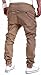 YUNY Mens Outdoor Harem Running Jogger Bottom Pants Khaki S