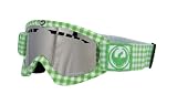 Dragon DXS Womens Snow Goggles - Green Gingham Frame/Ionized Lens/Green Gingham with Patch Strap