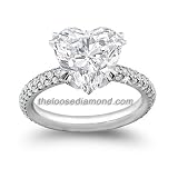2.27 Carat Heart Shape Diamond Engagement Ring in 18k
