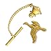 Creative Pewter Designs Mallard Duck Flying Left Bird 22k Gold Plated Tie Tack, Tie Pin, Jewelry, BG004TT