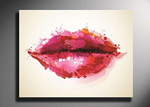 Sangu Gift Canvas Printed 1-Piece Hot Selling Red Lips Canvas Wall...