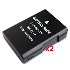 2 PACKS Replacement rechargeable Li-ion Battery Pack for Nikon EN-EL14 Nikon Coolpix P7000