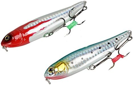 Lot 2pcs Pencil Fishing Lures Crankbait Hooks Tackle 14g/9.5cm