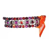 Bracelet - B204 - 3 Pc Set - Swarovski (tm) Crystal Stretch ~ Fuchsia & Siam Red Mix
