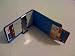 Black/Blue Money Clip Bi-Fold Wallet 100% Genuine Leather by DesignSK