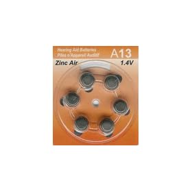 60 x A13 Zinc Air Hearing Aid Batteries (10 cards of 6)