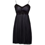 Mesh Overlay Beaded Waist Slip Holiday Party Gown Cocktail Dress