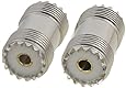 uxcell 2 Pcs S0-239 UHF Double Female Coax Adapter Connector Plug