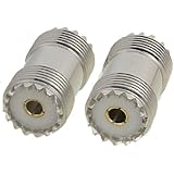 uxcell 2 Pcs S0-239 UHF Double Female Coax Adapter Connector Plug