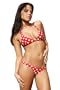 polka-bikini7 Halter Top & Brazilian Bottom (Red w/White Polka Dots) Top: M \ Bottom: S